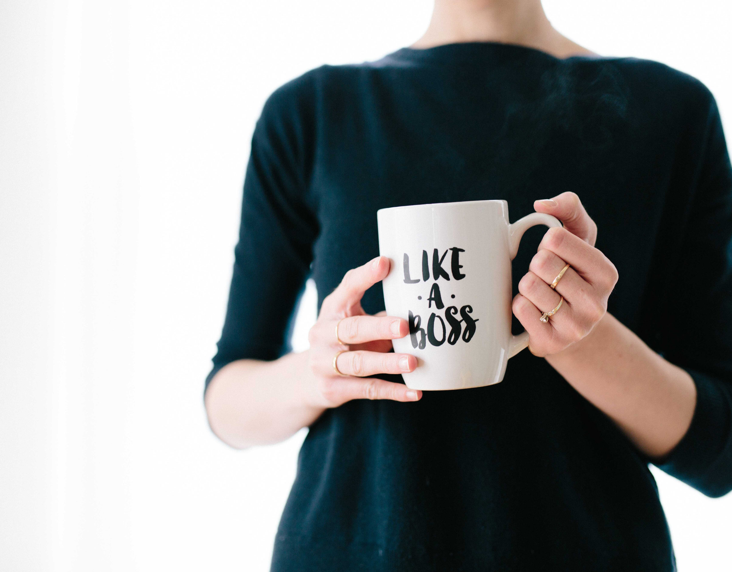 Woman Holding "Like A Boss" Coffee Mug, What We'd Be Working On Right Now if I were Your COO, Q1 2021 edition